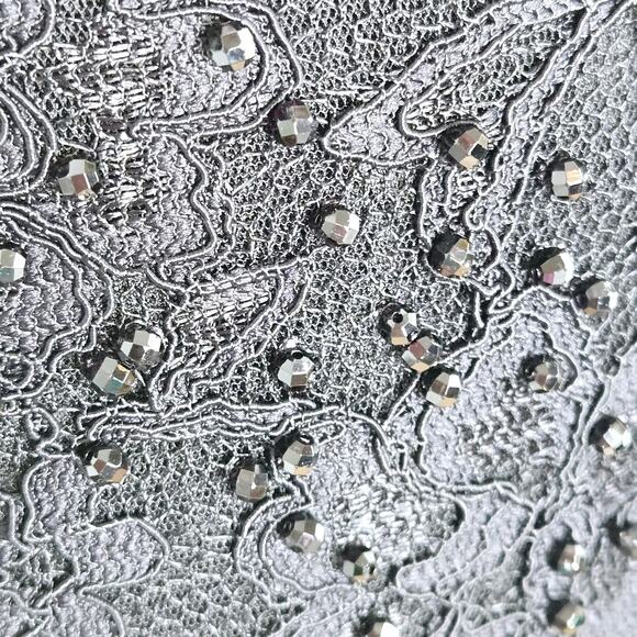 Celo Argentina made lace Applique beaded ruffle dance skirt Small-Medium black - Picture 15 of 17